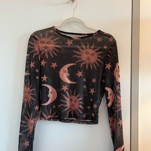 Sun & Moon Mesh top